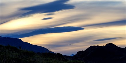 Cloud formation over the mountains