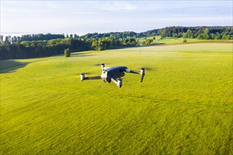 Flying drone DJI Mavic 2 Pro