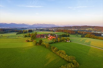 Village Oberherrnhausen in the morning light