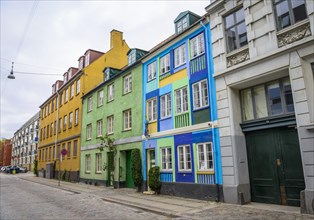 Colourful painted residential house in the old town