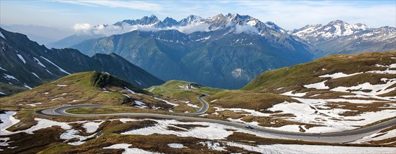 View from the Hochtor onto the Grossglockner High Alpine Road