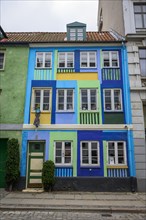 Colourful painted residential house in the old town