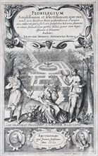 Title page Florilegium Amplissimum et selectissimum with portraits of the botanists Carolus Clusius and Rembert Dodoens