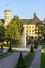 Castle park with fountain