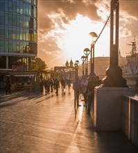 Pedestrians on the More London Riverside