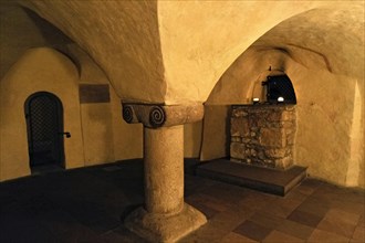Medieval crypt from pre-Romanesque