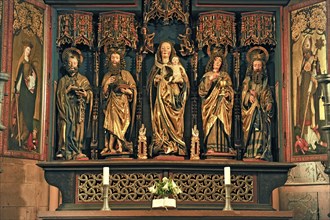Carved figures in the high altar