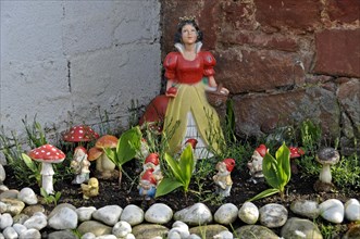 Garden dwarfs from the fairy tale Snow White and the Seven Dwarfs