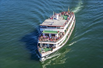 Excursion ship sails on Lake Constance