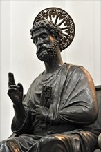 Copy of the seated image of St. Peter from St. Peter's Basilica in Rome