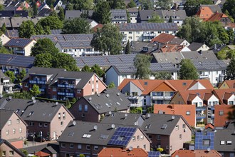 Multi-family houses with solar roofs