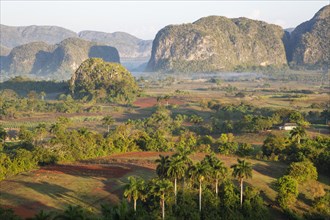 The Vinales Valley with its rocky hills