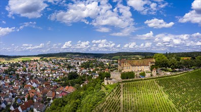 Aerial view of Stettenfels Castle