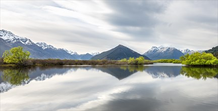 Mountains reflected in the lake
