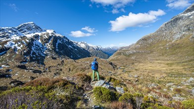 Hiker on the Routeburn Track