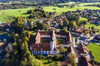 Aerial view Salesian Convent or Beuerberg Convent