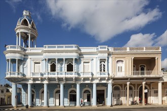 Porticoed Neoclassical buildings at the Parque Jose Marti