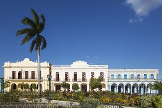 Restored historic buildings at the Parque Cespedes