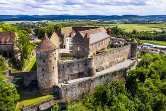 Aerial view of Stettenfels Castle