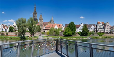 Panorama over the Danube to Ulm with Ulm Minster and Butcher's Tower