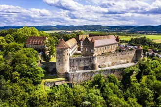Aerial view of Stettenfels Castle