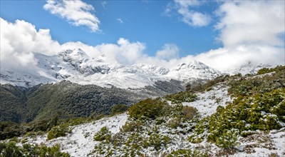 Snow covered mountains