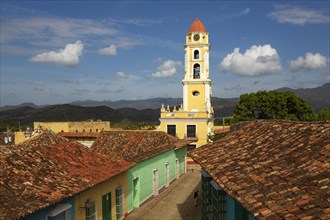 The bell tower of the Museo de la Lucha Contra Bandidos in the colonial old town