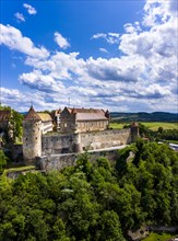 Aerial view of Stettenfels Castle