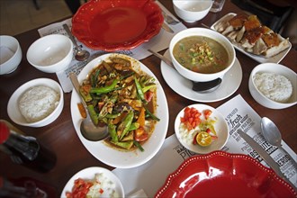 Traditional dishes Pinakbet and Monggo
