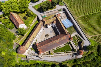 Aerial view of Stettenfels Castle