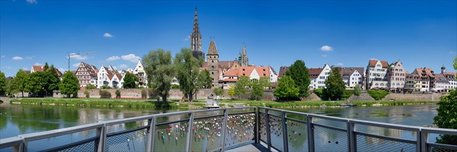 Panorama over the Danube to Ulm with Ulm Minster and Butcher's Tower