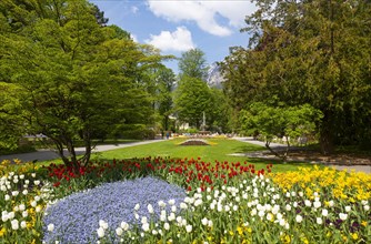 Alps Solespringbrunnen in the spa gardens Bad Reichenhall