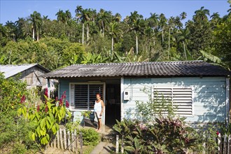 Modest rural dwelling in the lush countryside around Baracoa