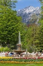 Alps Solespringbrunnen in the spa gardens Bad Reichenhall