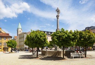 Town hall square with Wittelsbach fountain