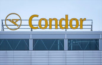 Condor logo on aircraft hangar