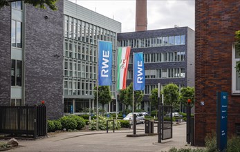 Flags in front of RWE headquarters