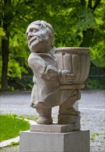 Dwarf with garden vase