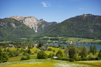 View to the Wolfgangsee Sankt Wolfgang and Schafberg