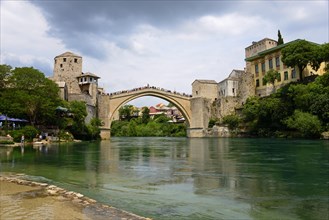 Mostar Bridge over the Neretva River