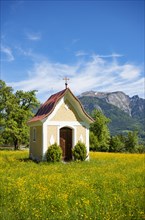 Chapel in Abersee with Wolfgangsee Sankt Wolfgang and Schafberg