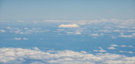 Summit of Mount Ruapehu looking out of the clouds