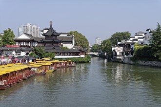 Boats on Qinhuai River