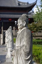 Statue of Confucius in front of Confucius Temple
