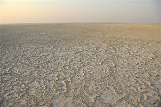 Wide plain of the Makgadikgadi Salt Pan
