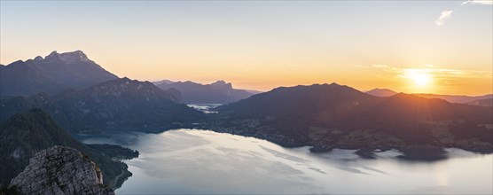 View from Schoberstein to Attersee and Mondsee