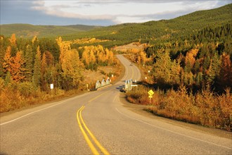 Alaska Highway in autumn