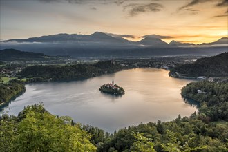 Lake Bled at sunrise