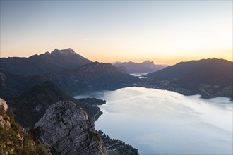 View from Schoberstein to Attersee and Mondsee