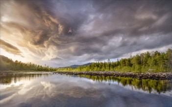 Thunderclouds over the sea